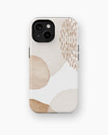 Neutral Abstract Organic Shapes MagSafe iPhone Tough Case - i15 tough p1