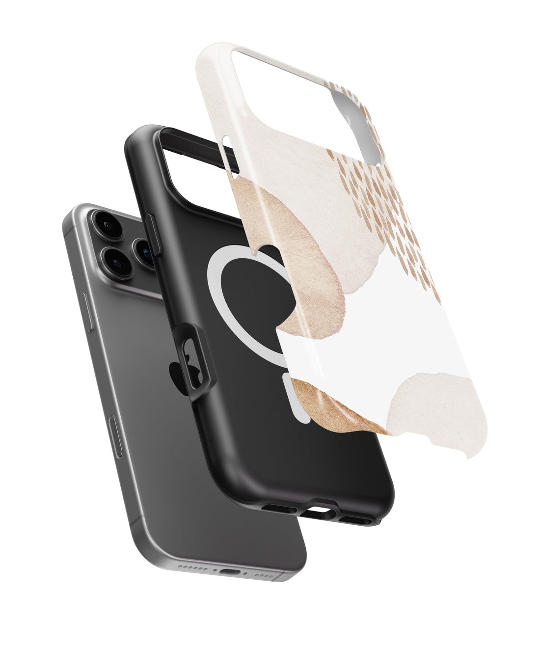 Neutral Abstract Organic Shapes MagSafe iPhone Tough Case - i17PMT p1