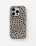 Taupe Black Dalmatian Spot MagSafe iPhone Tough Case - i15 pro tough p1