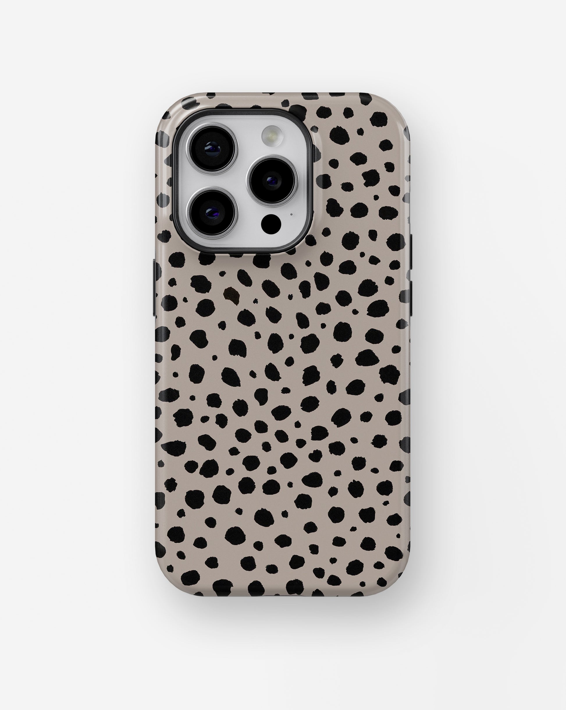 Taupe Black Dalmatian Spot MagSafe iPhone Tough Case - i15 pro tough p1