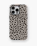 Taupe Black Dalmatian Spot MagSafe iPhone Tough Case - i15 pro max tough p1