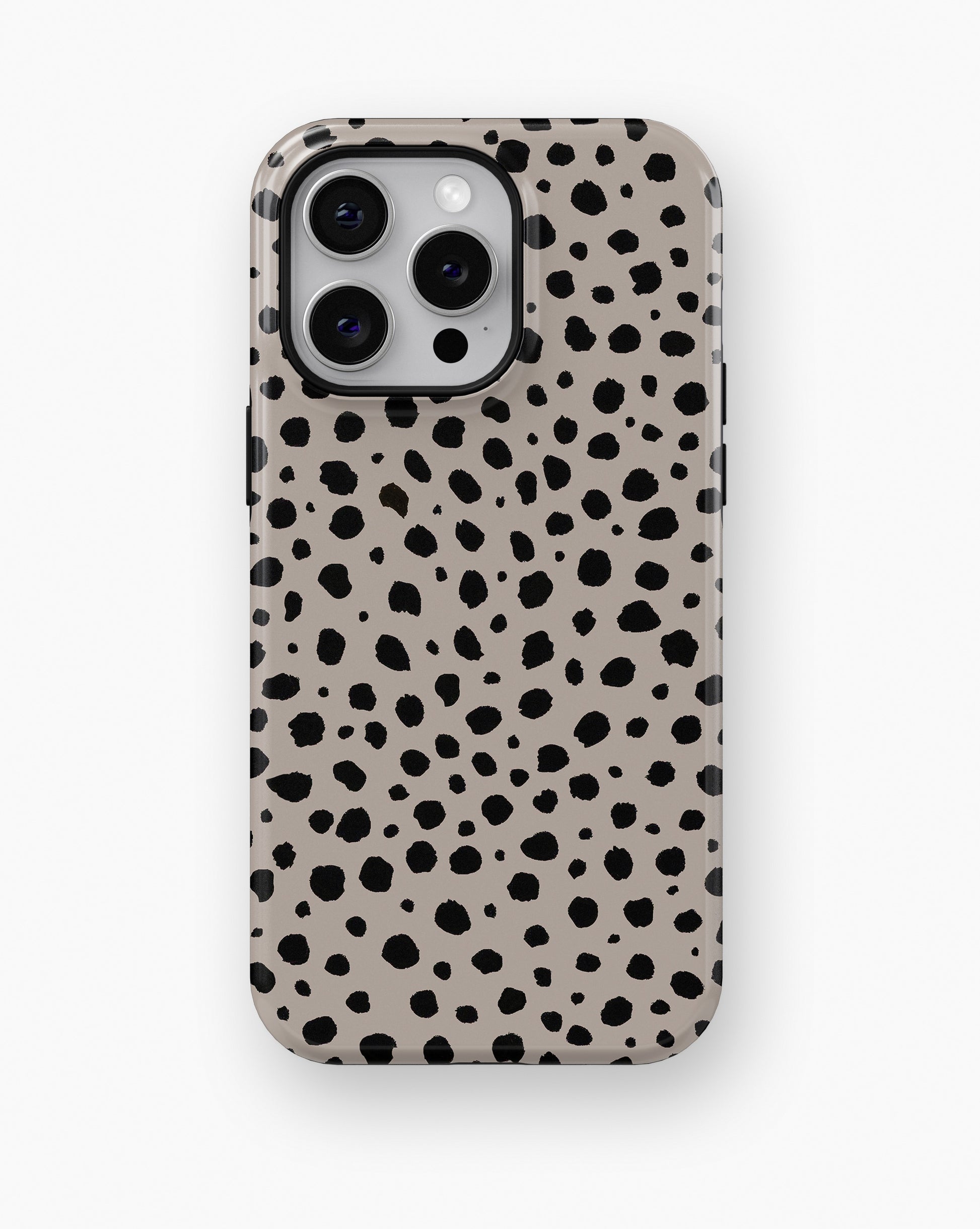 Taupe Black Dalmatian Spot MagSafe iPhone Tough Case - i15 pro max tough p1