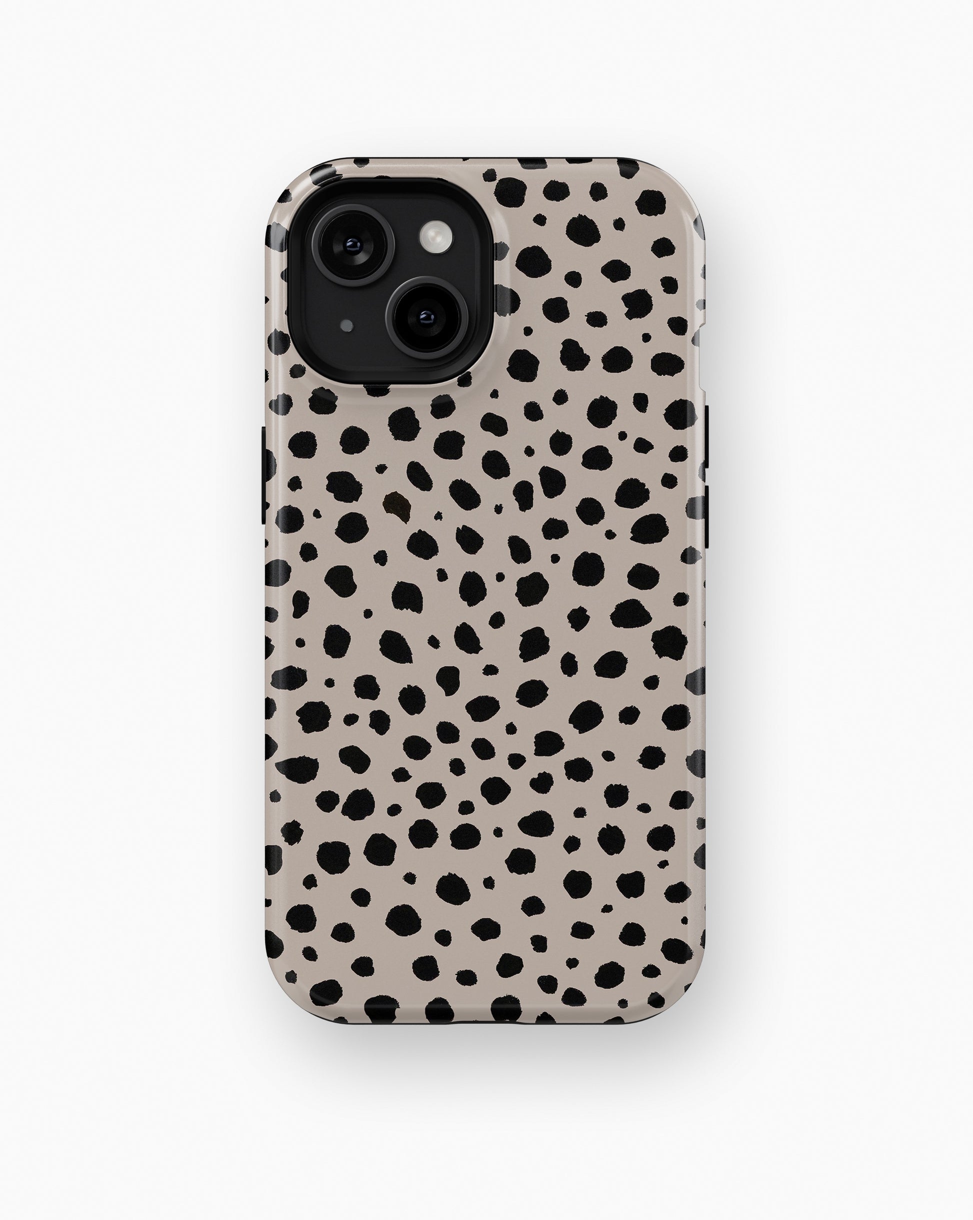 Taupe Black Dalmatian Spot MagSafe iPhone Tough Case - i15 tough p1