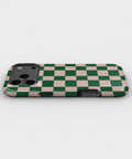 Green Beige Checkerboard MagSafe iPhone Tough Case - i17PMT p3