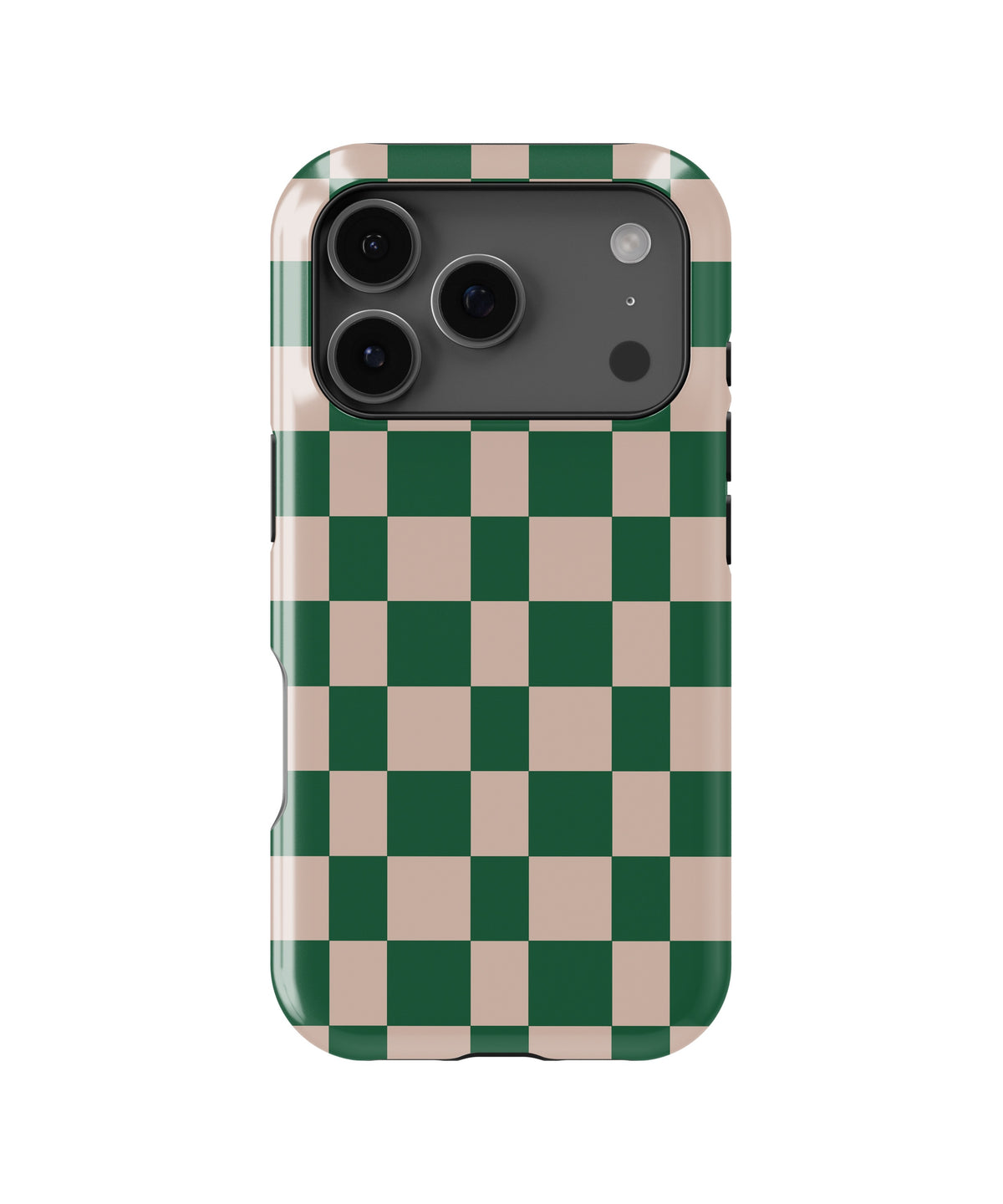 Green Beige Checkerboard MagSafe iPhone Tough Case - i17PT p1