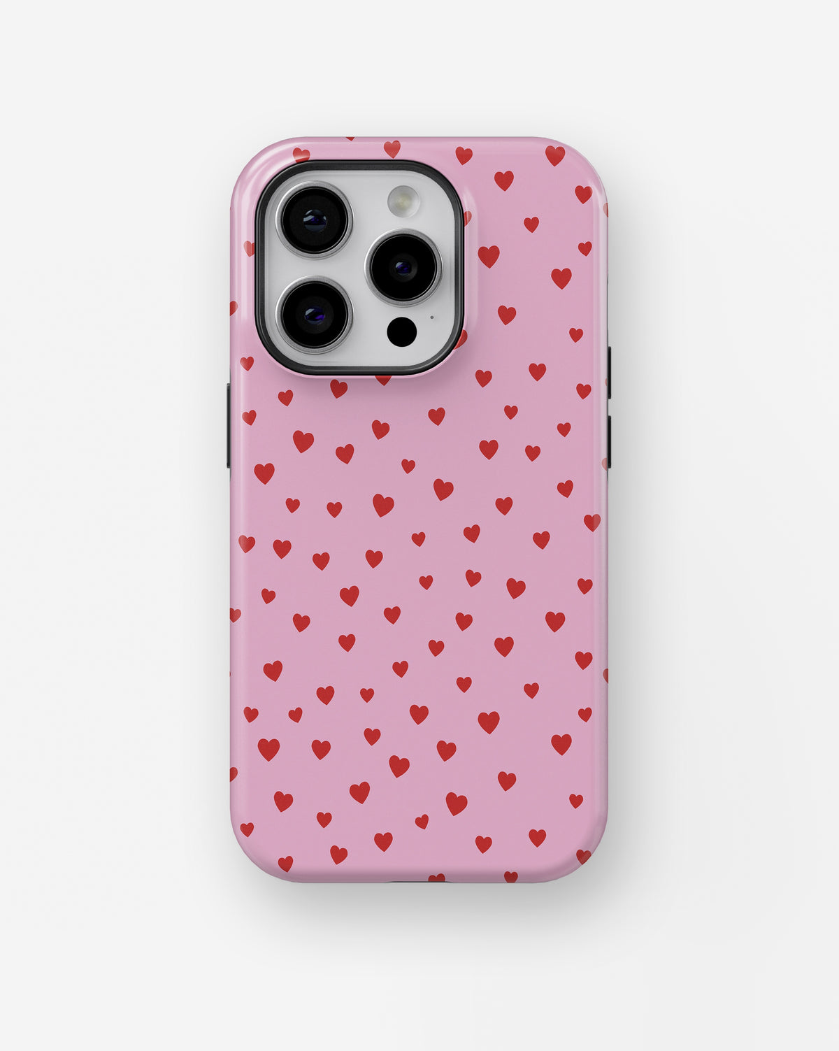 Pink Red Heart Pattern MagSafe iPhone Tough Case - i15 pro tough p1