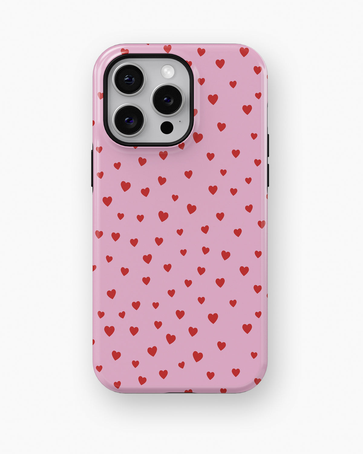 Pink Red Heart Pattern MagSafe iPhone Tough Case - i15 pro max tough p1