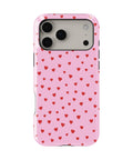Pink Red Heart Pattern MagSafe iPhone Tough Case - i17PMT p1