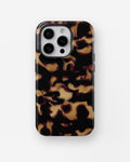Amber Black Tortoise Shell MagSafe iPhone Tough Case - i15 pro tough p1