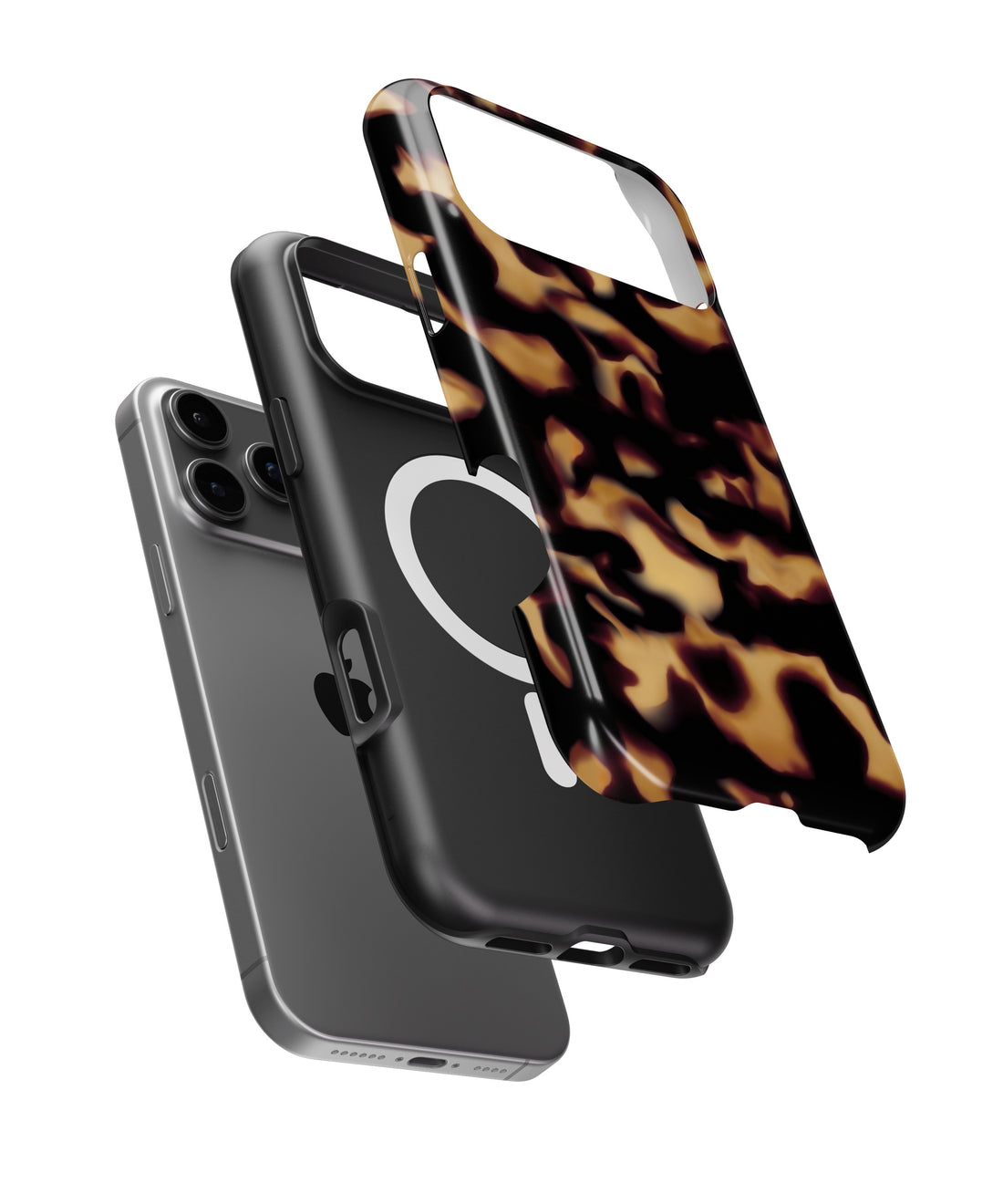 Amber Black Tortoise Shell MagSafe iPhone Tough Case - i17PMT p1