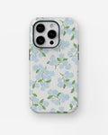 Blue Hydrangea Floral MagSafe iPhone Tough Case - i15 pro tough p1