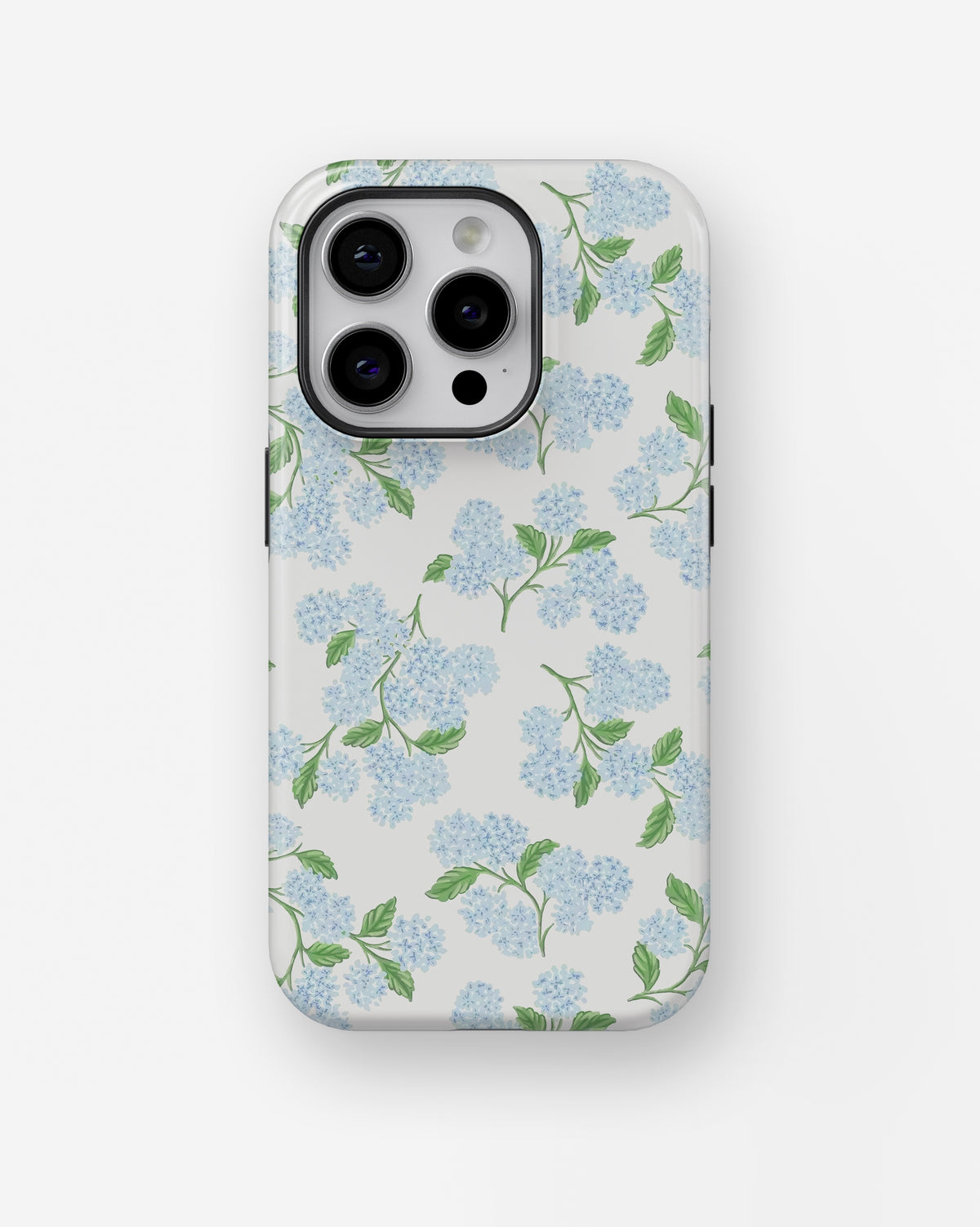 Blue Hydrangea Floral MagSafe iPhone Tough Case - i15 pro tough p1