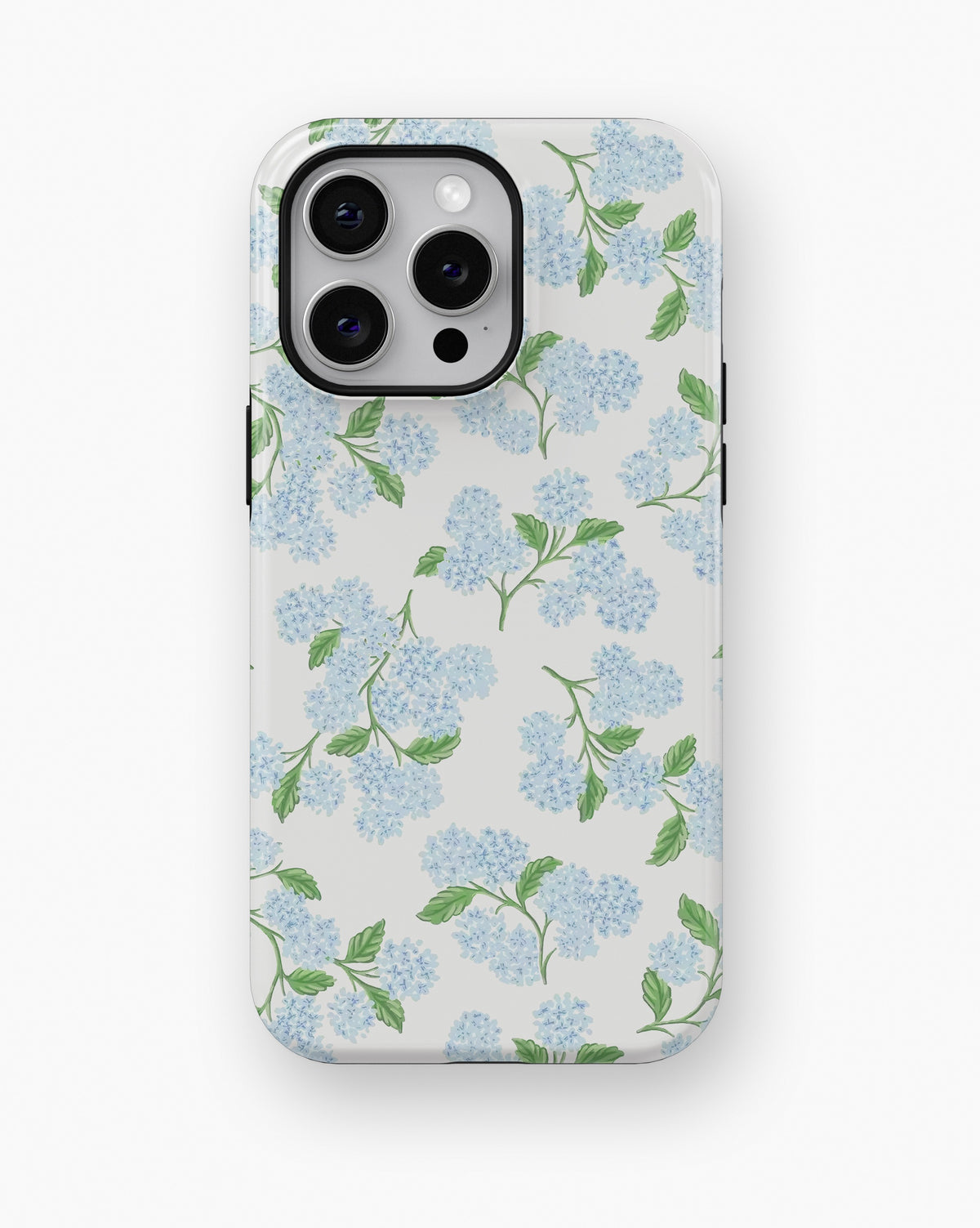Blue Hydrangea Floral MagSafe iPhone Tough Case - i15 pro max tough p1