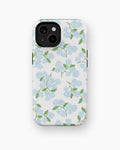 Blue Hydrangea Floral MagSafe iPhone Tough Case - i15 tough p1