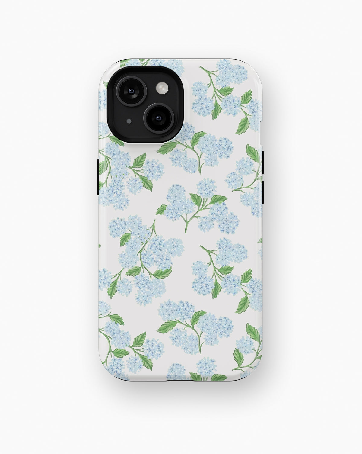 Blue Hydrangea Floral MagSafe iPhone Tough Case - i15 tough p1