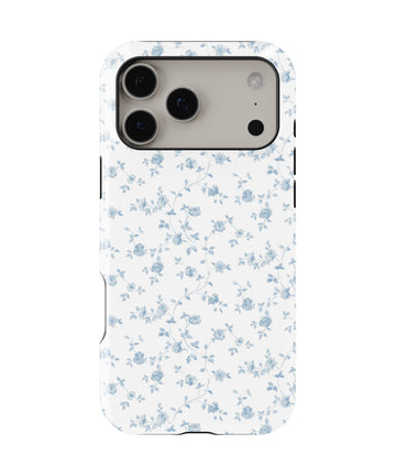 Blue Vintage Floral Vine MagSafe iPhone Tough Case - i17PMT p1