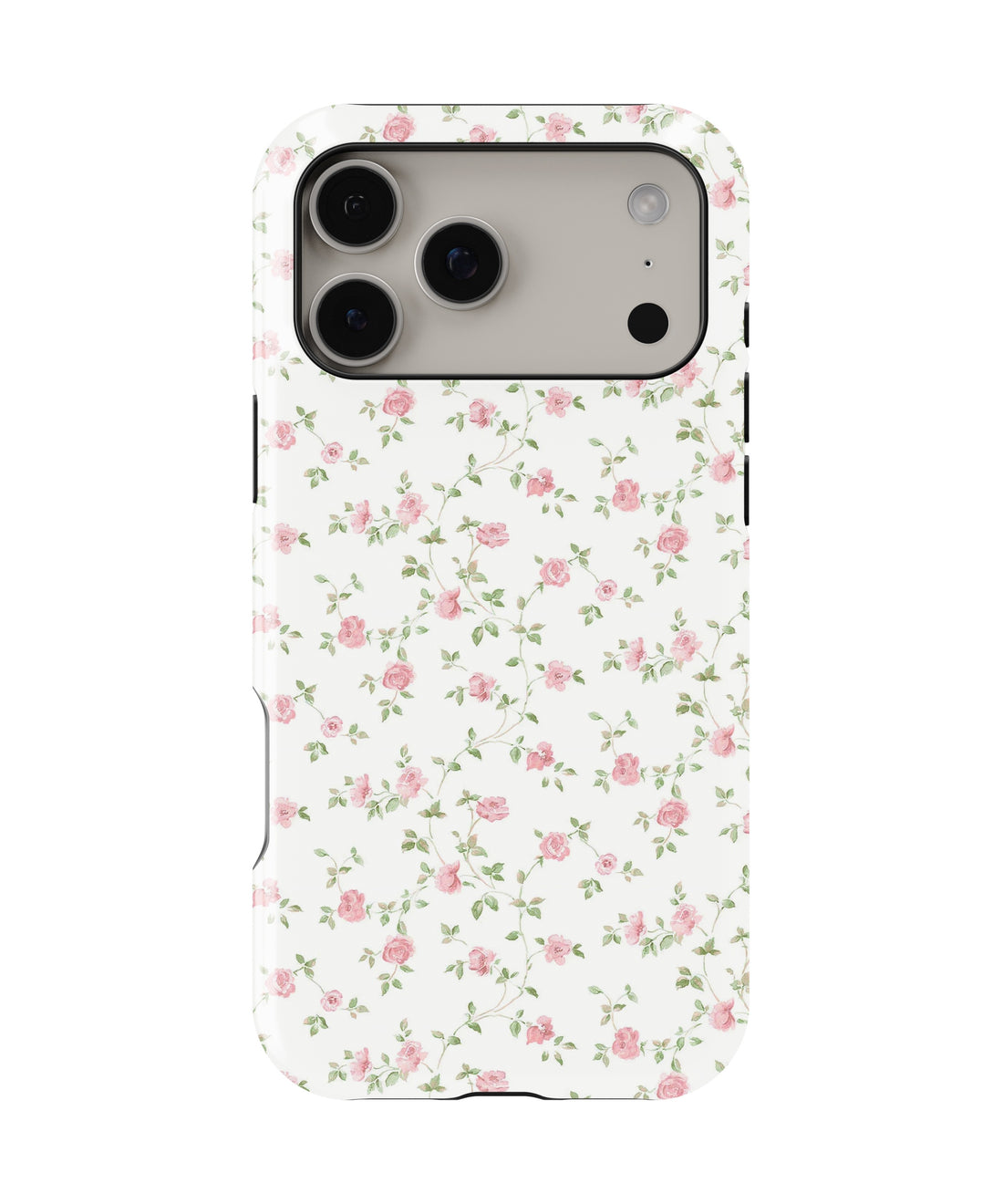 Pink Ditsy Rose Floral MagSafe iPhone Tough Case - i17PMT p1