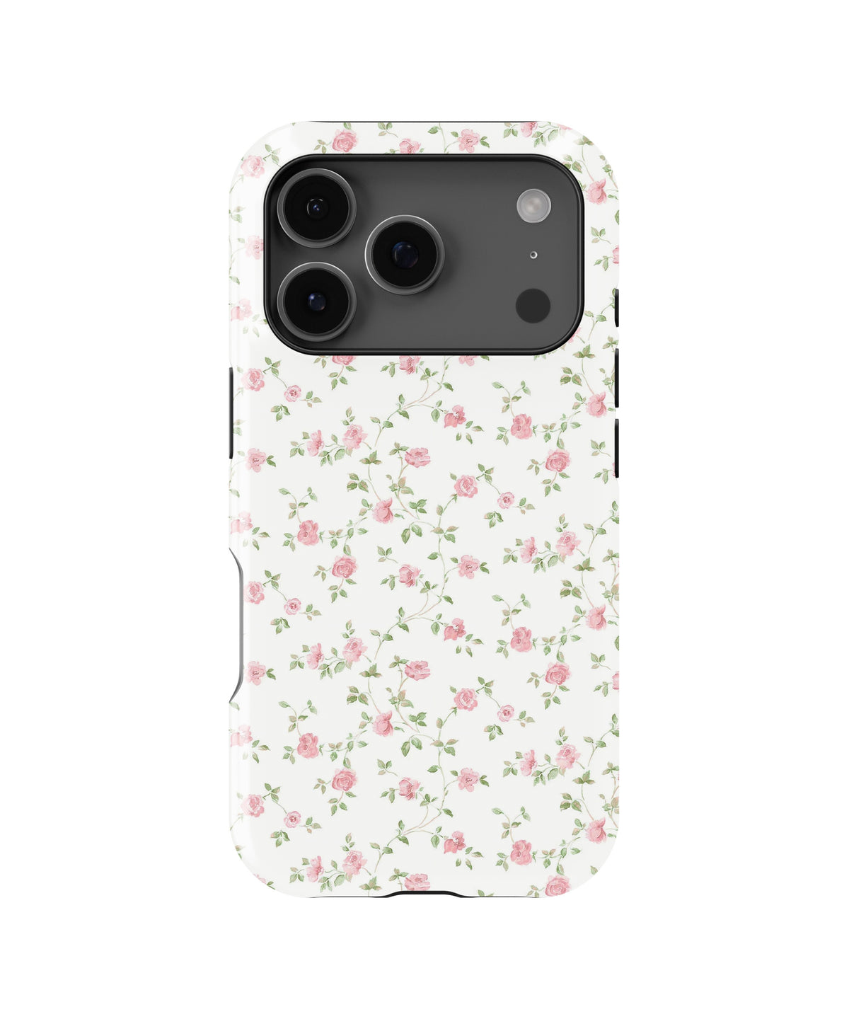 Pink Ditsy Rose Floral MagSafe iPhone Tough Case - i17PT p1