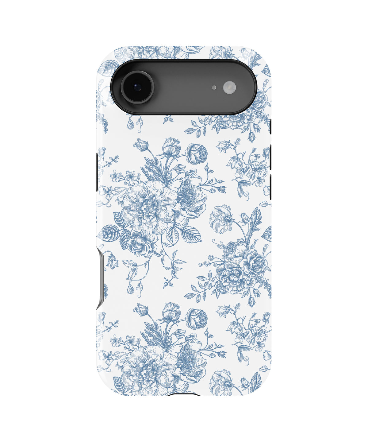 Blue Toile Floral Bouquet MagSafe iPhone Tough Case - i17AT p1