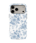 Blue Toile Floral Bouquet MagSafe iPhone Tough Case - i17PMT p1