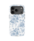 Blue Toile Floral Bouquet MagSafe iPhone Tough Case - i17PT p1
