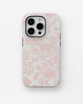 Soft Pink Botanical Floral MagSafe iPhone Tough Case - i15 pro tough p1