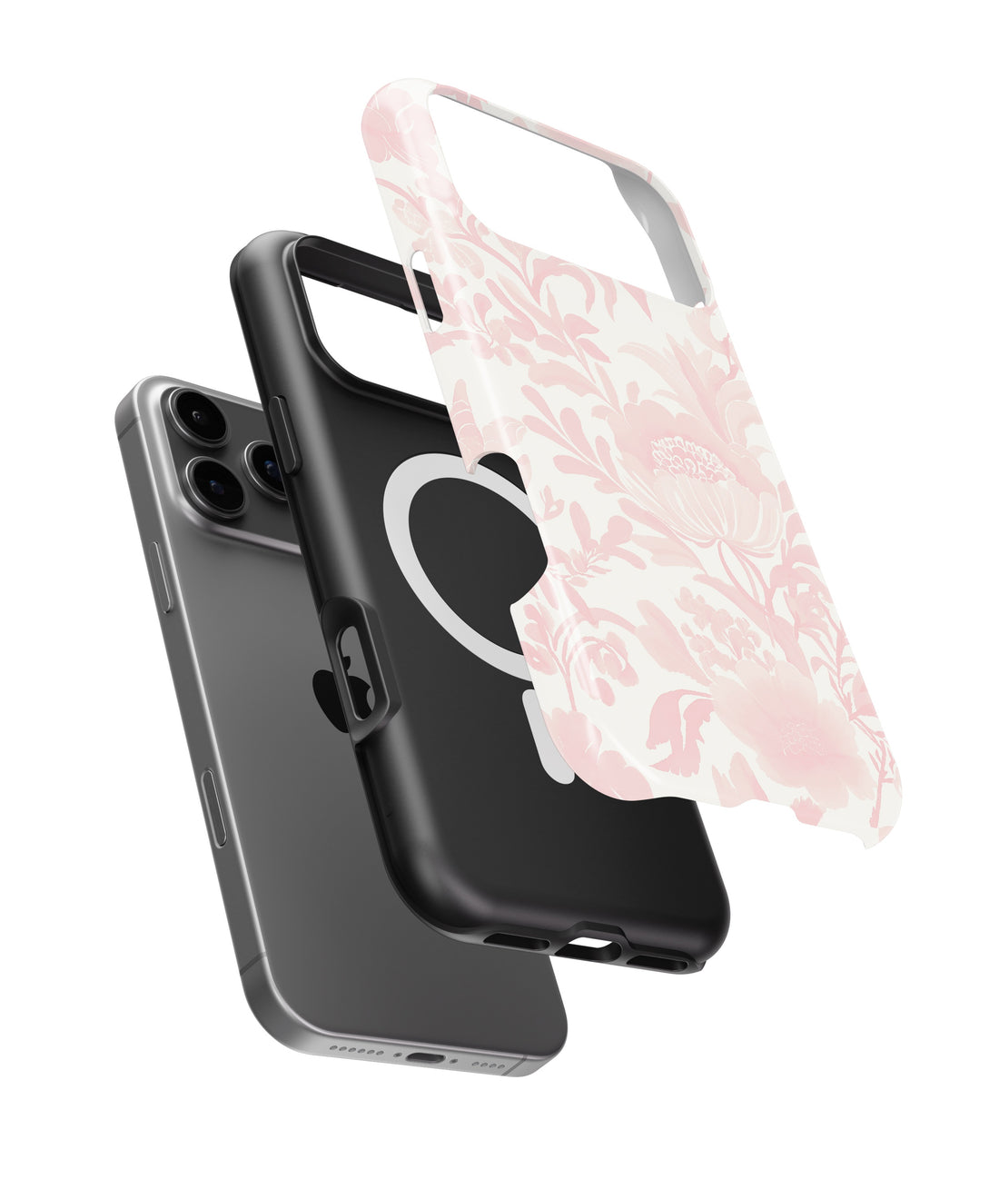 Soft Pink Botanical Floral MagSafe iPhone Tough Case - i17PMT p11