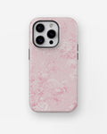 Pink Toile de Jouy Floral MagSafe iPhone Tough Case - i15 pro tough p1