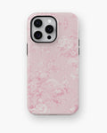 Pink Toile de Jouy Floral MagSafe iPhone Tough Case - i15 pro max tough p1
