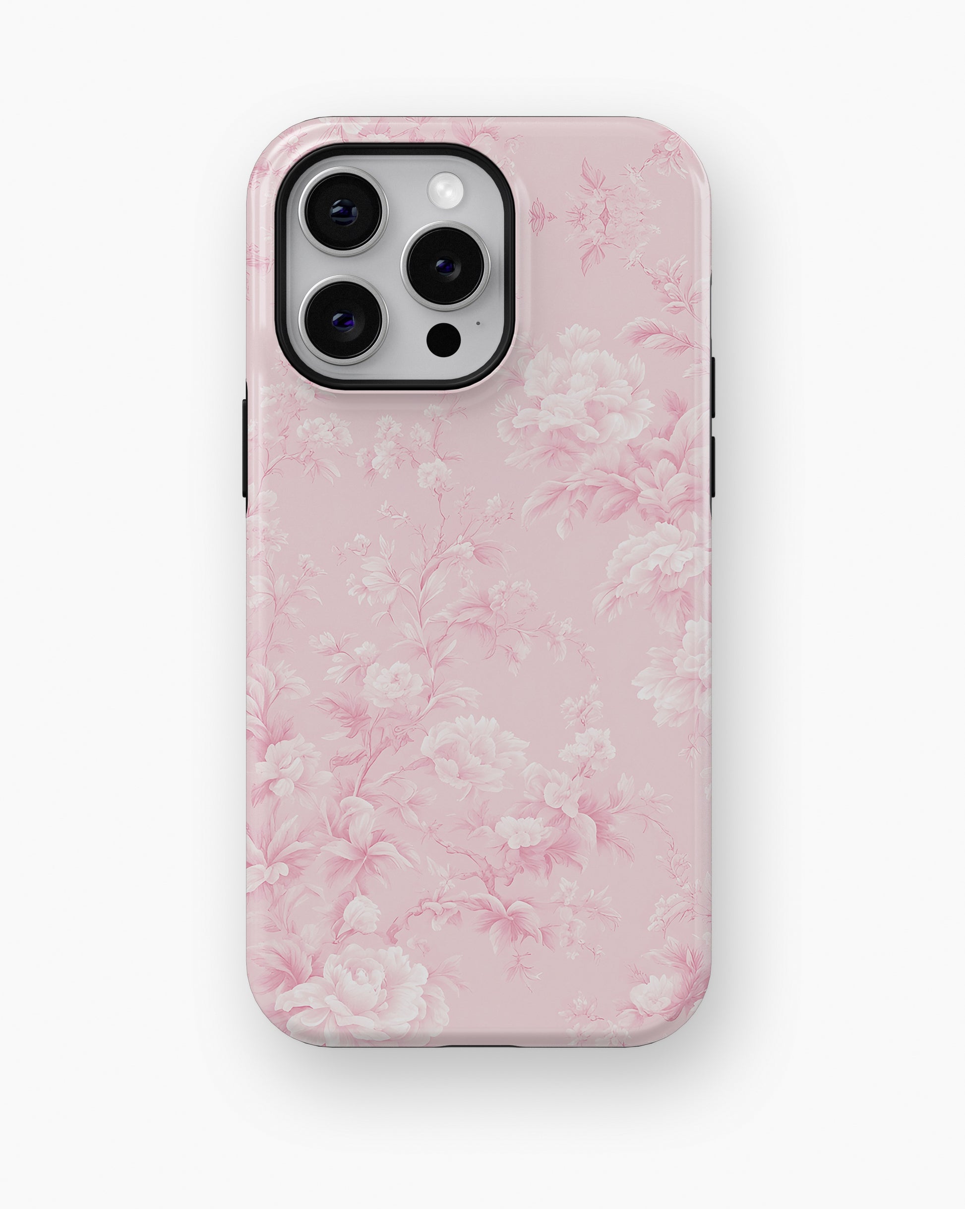 Pink Toile de Jouy Floral MagSafe iPhone Tough Case - i15 pro max tough p1