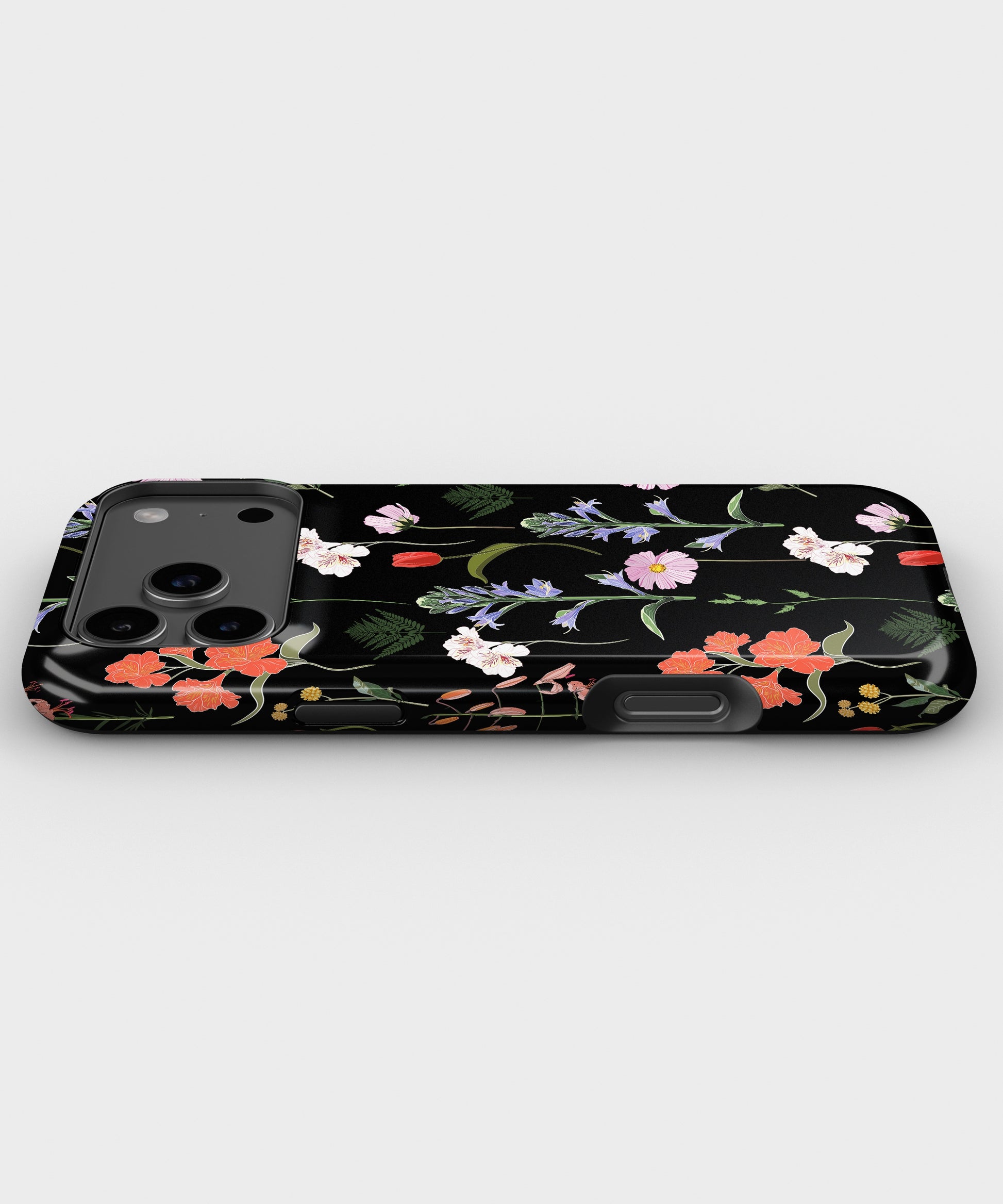 Black Wildflower Botanical MagSafe iPhone Tough Case - i17PMT p3