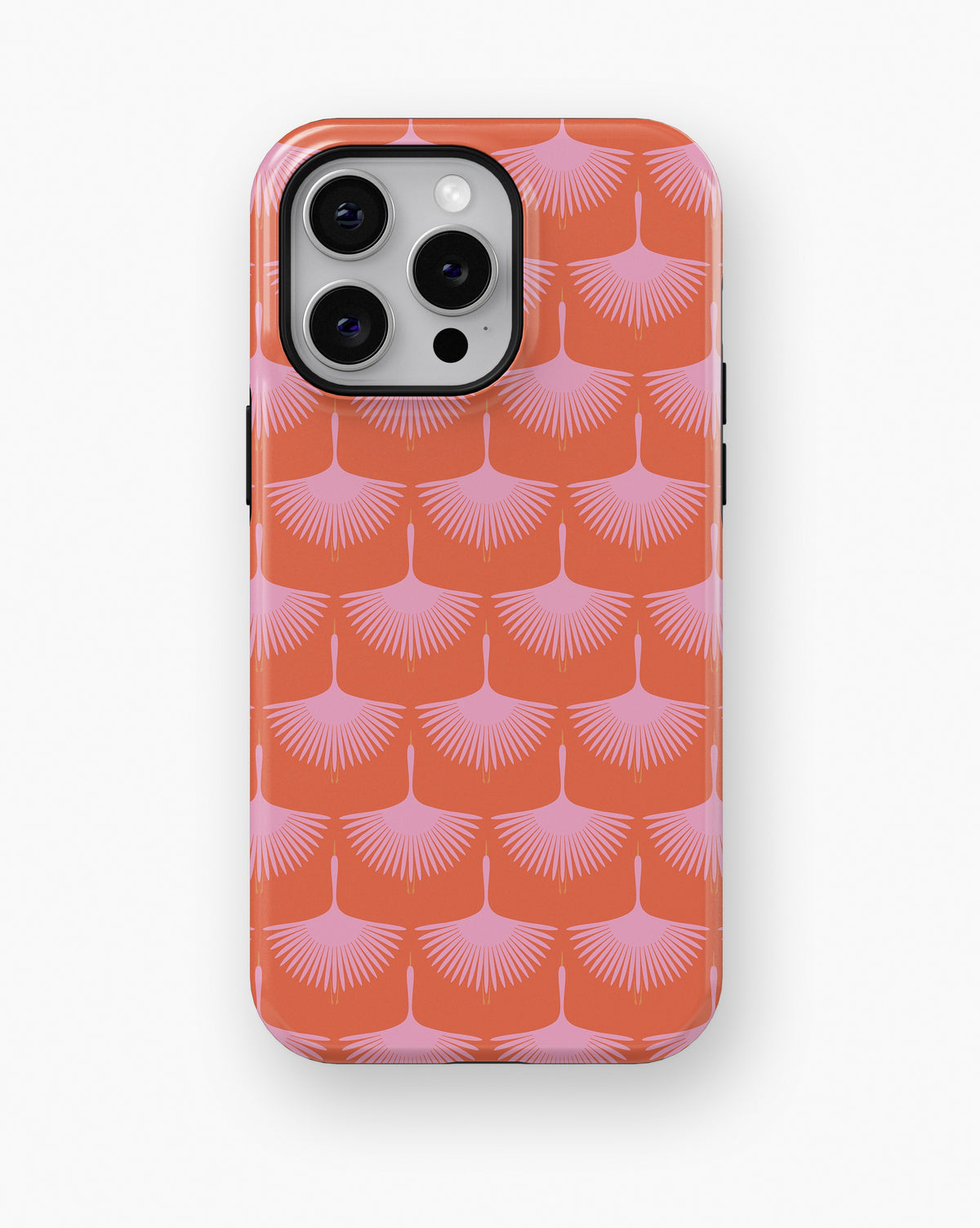 Coral Pink Art Deco Fan MagSafe iPhone Tough Case - i15 pro max tough p1