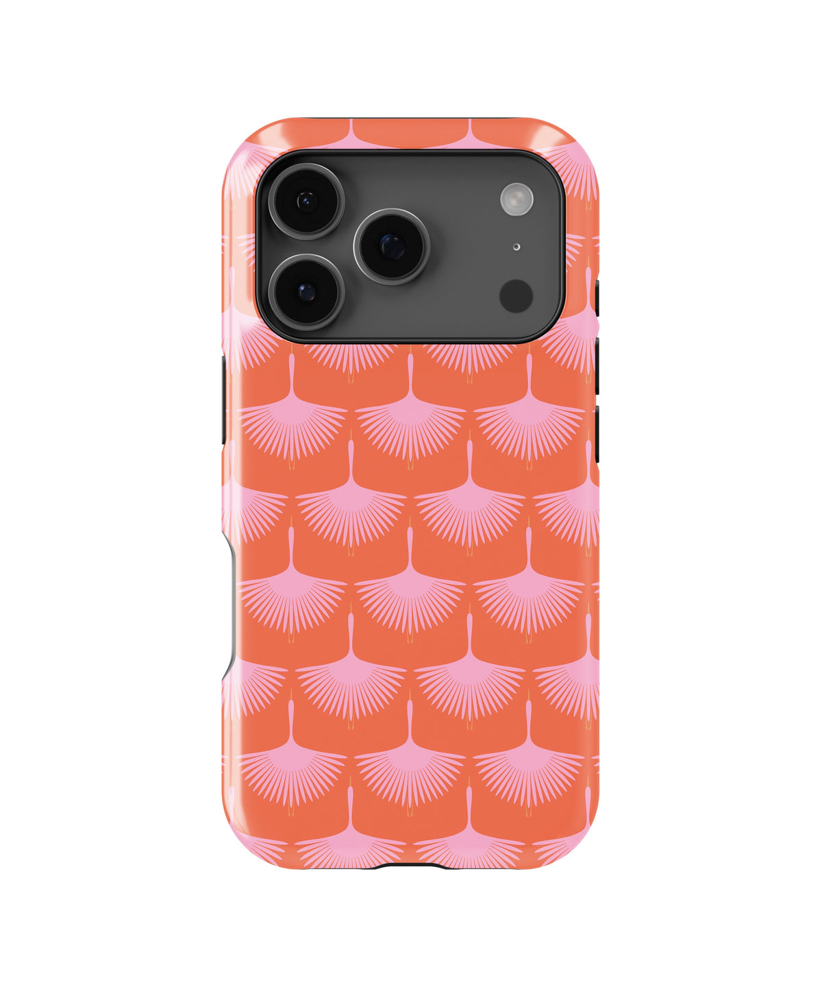 Coral Pink Art Deco Fan MagSafe iPhone Tough Case - i17PT p1