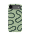 Sage Green Abstract Wavy MagSafe iPhone Tough Case - i17AT p1