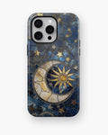 Blue Gold Celestial Mosaic MagSafe iPhone Tough Case - i15 pro max tough p1