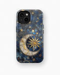 Blue Gold Celestial Mosaic MagSafe iPhone Tough Case - i15 tough p1