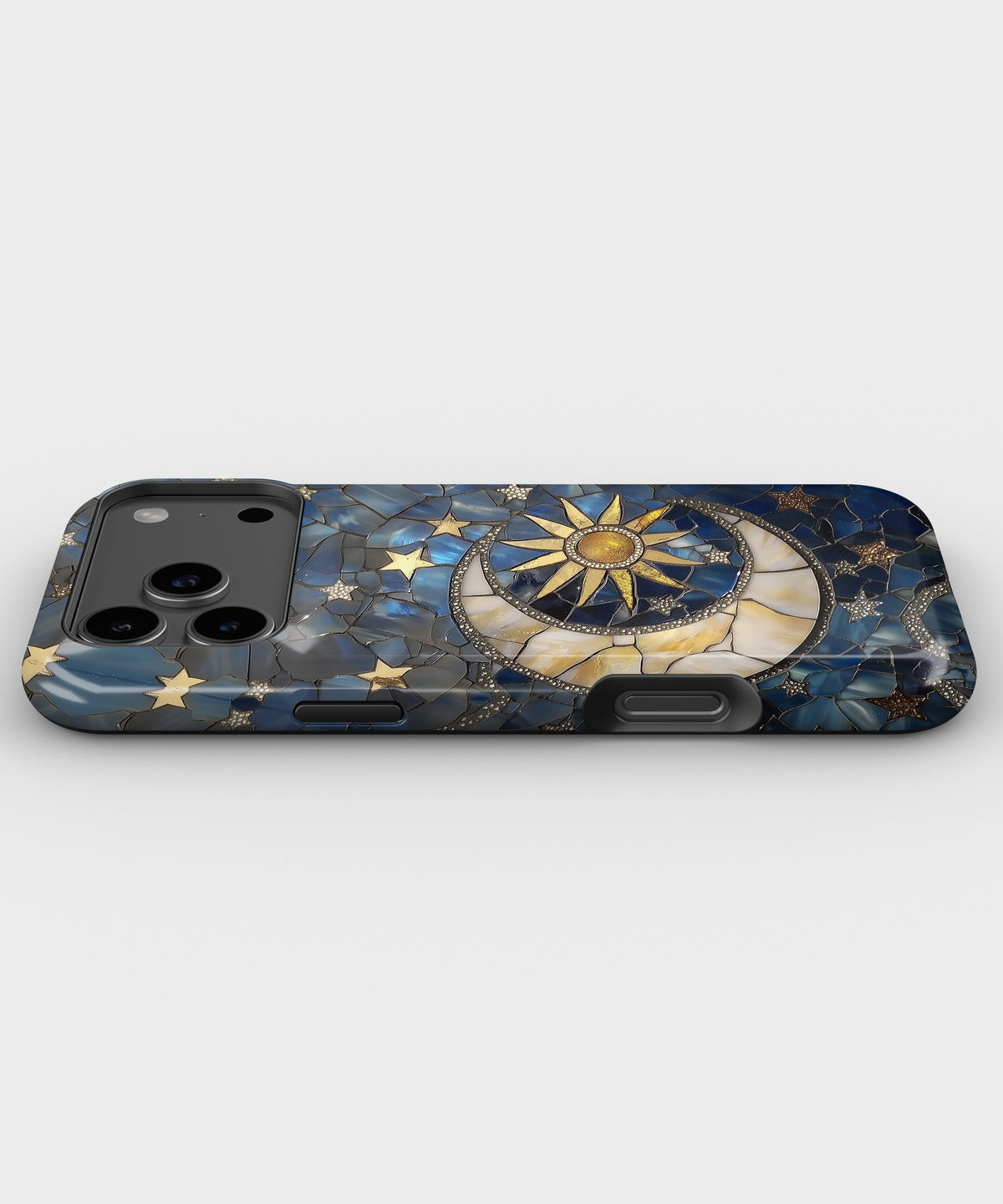 Blue Gold Celestial Mosaic MagSafe iPhone Tough Case - i17PMT p3