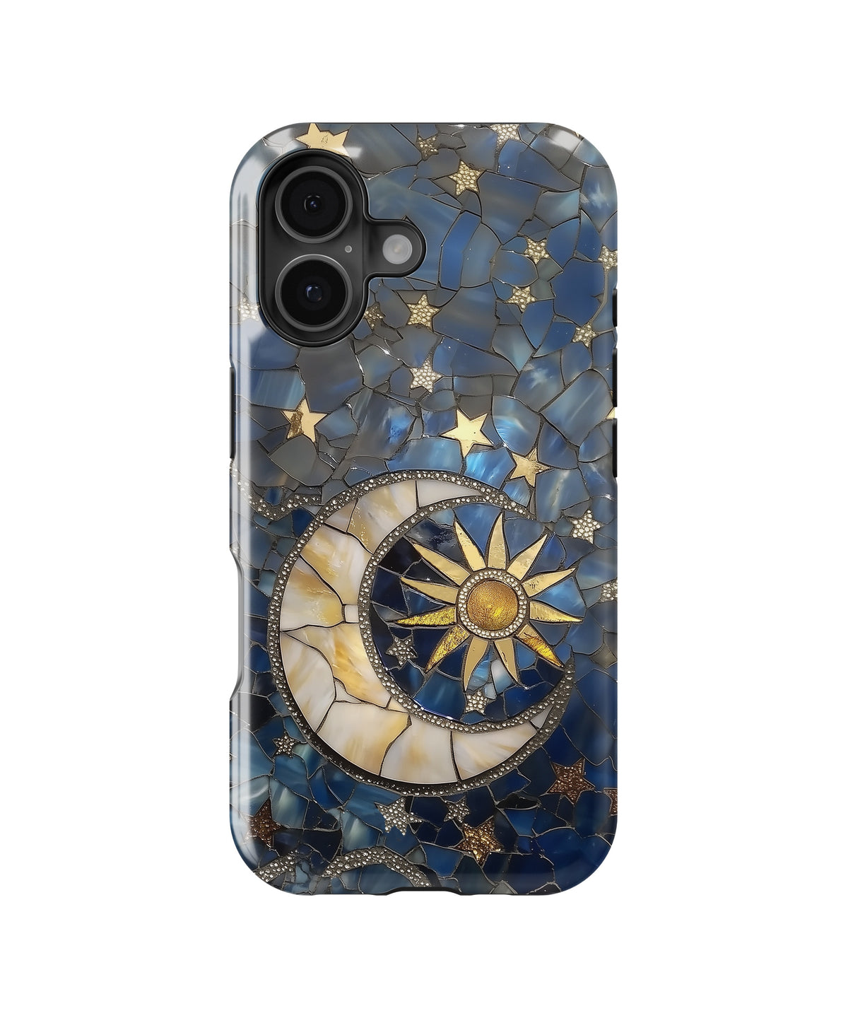 Blue Gold Celestial Mosaic MagSafe iPhone Tough Case - i17T p1