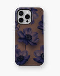 Purple Floral Taupe MagSafe iPhone Tough Case - i15 pro max tough p1