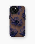 Purple Floral Taupe MagSafe iPhone Tough Case - i15 tough p1