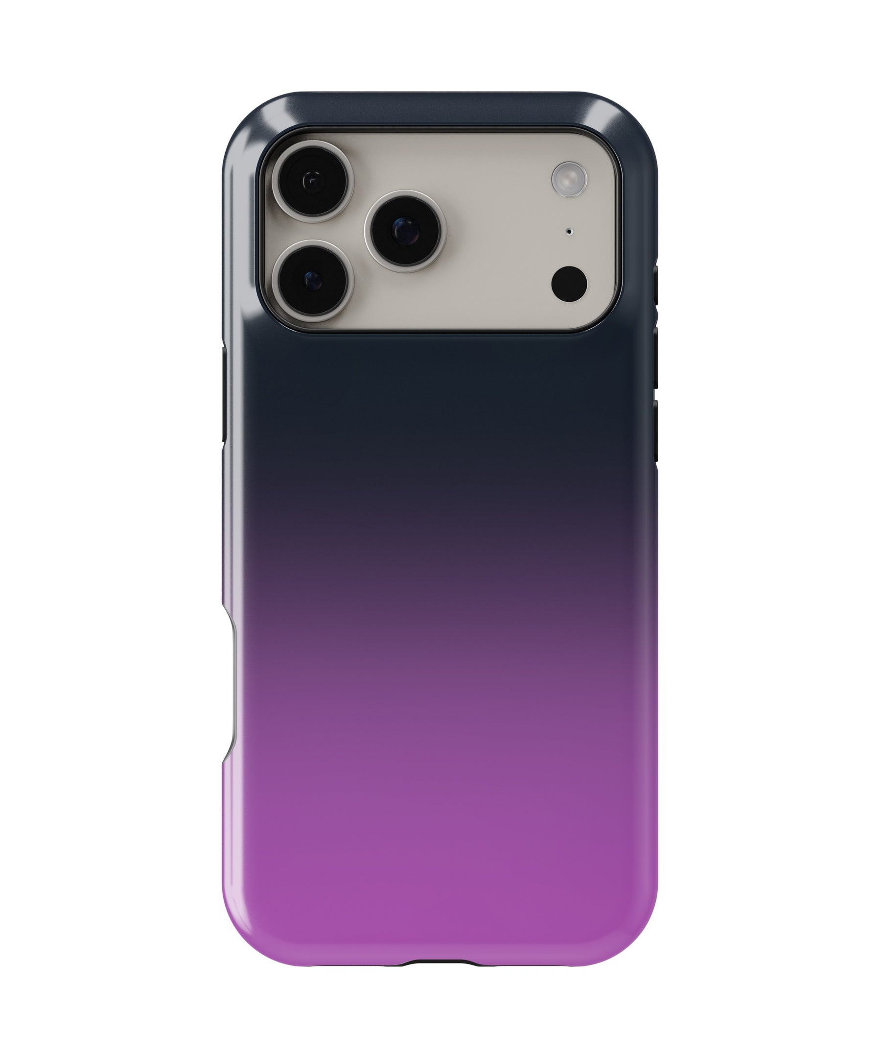 Navy Purple Ombre Gradient MagSafe iPhone Tough Case – Custom Name Option