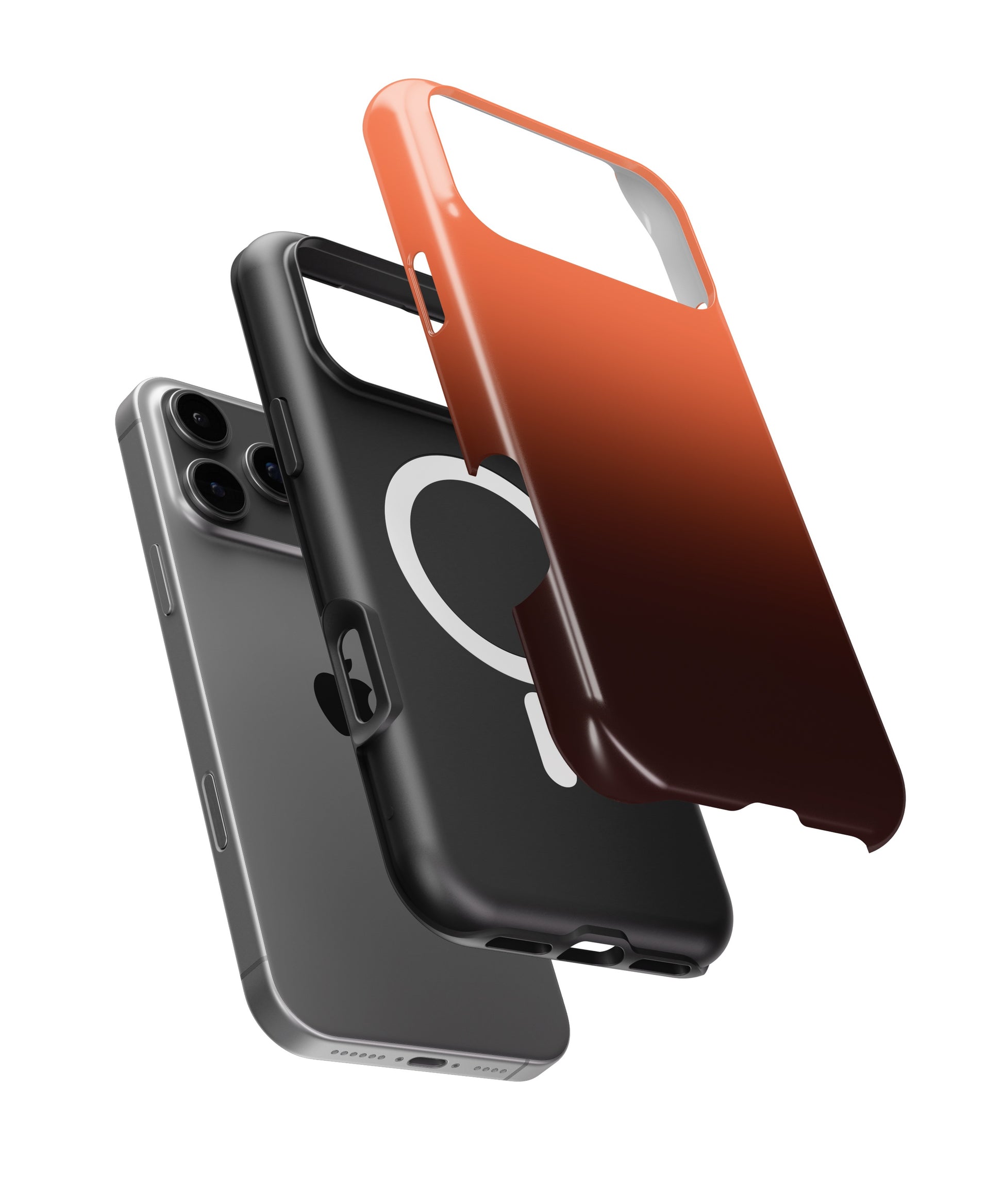 Orange Brown Ombre Gradient MagSafe iPhone Tough Case - i17PMT p11