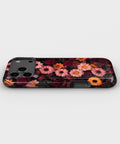 Dark Burgundy Daisy Rose Floral MagSafe iPhone Tough Case - i17PMT p3