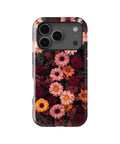 Dark Burgundy Daisy Rose Floral MagSafe iPhone Tough Case - i17PT p1