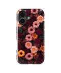 Dark Burgundy Daisy Rose Floral MagSafe iPhone Tough Case - i17T p1