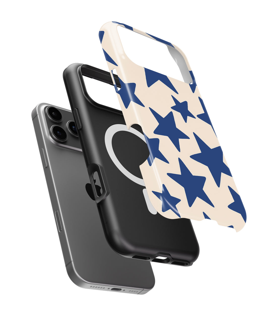 Blue Star Pattern MagSafe iPhone Tough Case - i17PMT p1