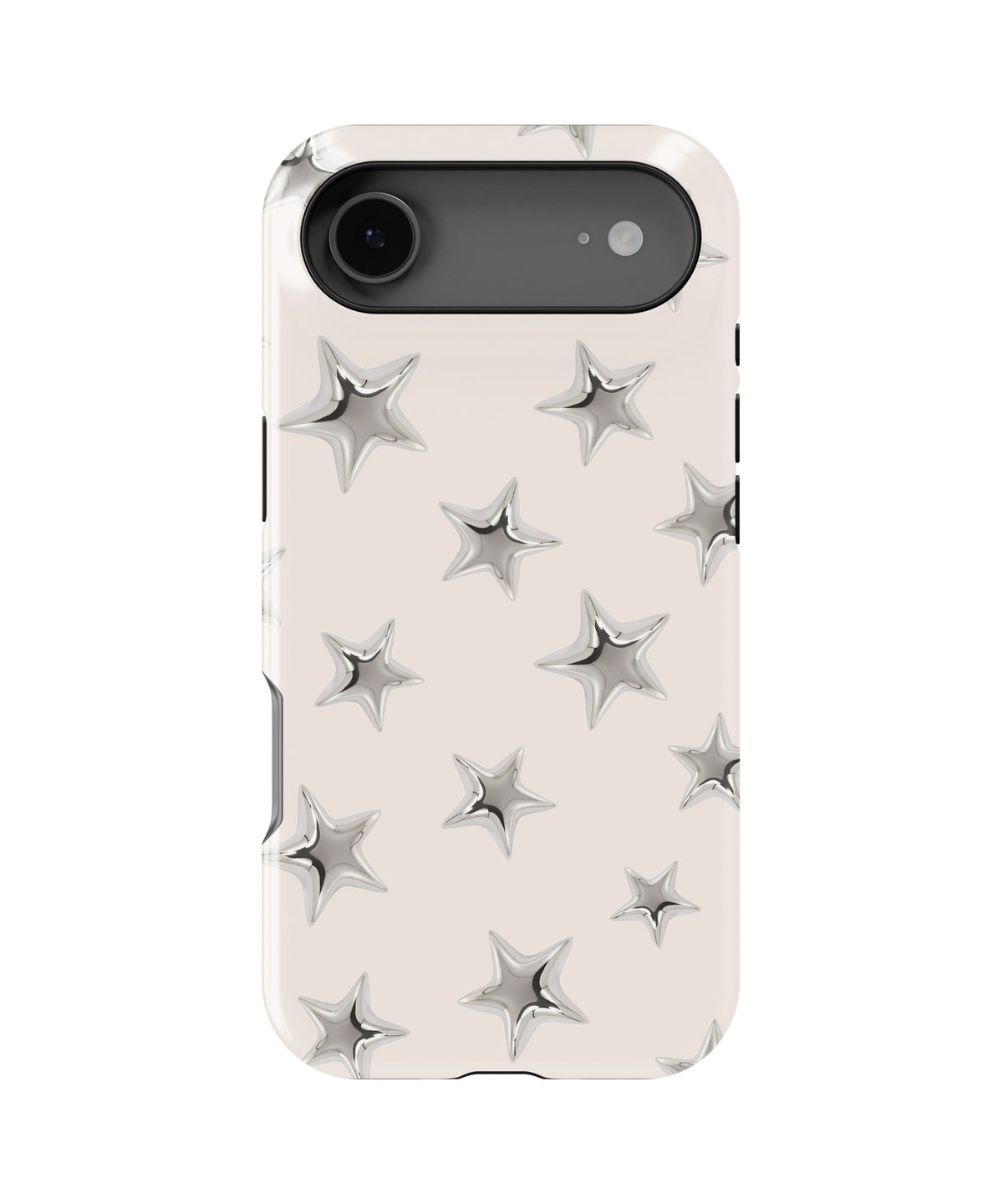 Silver Puffy Star MagSafe iPhone Tough Case - i17AT p1