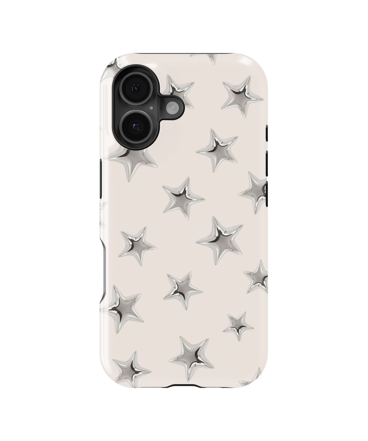 Silver Puffy Star MagSafe iPhone Tough Case - i17T p1