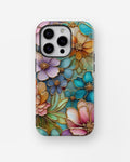 Gold Stained Glass Floral MagSafe iPhone Tough Case - i15 pro tough p1