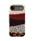 Burgundy Animal Print Colorblock MagSafe iPhone Tough Case - i17AT p1